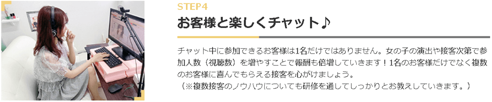 ライブチャットの様子